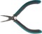 The Beadsmith Simply Modern Bent Chain Nose Pliers, 4.5 inches (114mm) with Polished Steel Head, PVC Grip Handles and Double-Leaf Springs, Tool for Jewelry Making